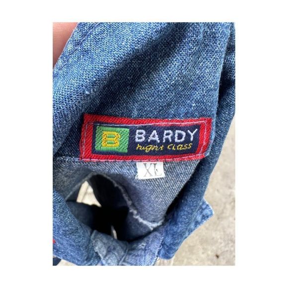 Teletubbies Denim Button-up Shirt Patchwork Embroidery Dalang Bardy Night Class - Picture 7 of 7